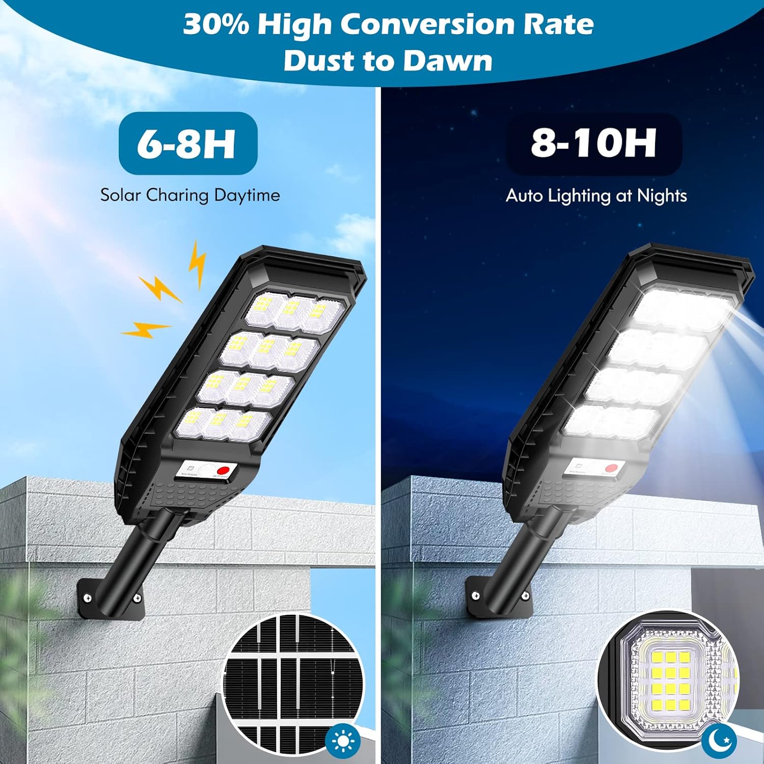 VUAA 4 Pack Solar Street Lights Outdoor - Image 6