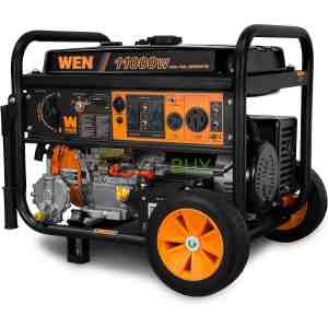 WEN 11,000-Watt 120V/240V Dual Fuel Portable Generator with Wheel Kit and Electric Start (DF1100T)