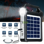 ABLINK Portable Solar Generator System with Solar Panel Battery and Lighting Bulb