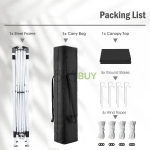 GVDV Outdoor Pop up Canopy 10'x10' Tent Camping Sun Shelter-Series Party Tent (Black)