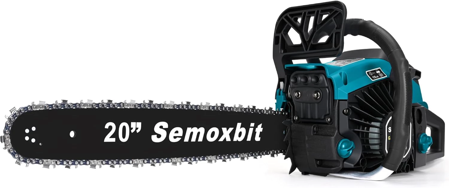 Semoxbit 58CC Gas Chainsaw 20 Inch Chain Saw with 2-Cycle Engine