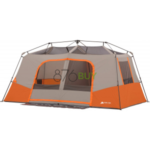 Ozark Trail 11-Person Instant Cabin Tent with Private Room – 3-Room Family Camping Tent with Awning