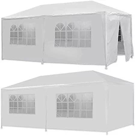 Smartxchoices 10' x 20' Heavy Duty Outdoor White Waterproof Gazebo Canopy Tent with Removable Sidewalls - Image 2