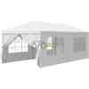Smartxchoices 10' x 20' Heavy Duty Outdoor White Waterproof Gazebo Canopy Tent with Removable Sidewalls