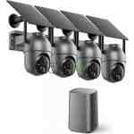 SEHMUA Security Cameras Outdoor Wireless, 4 Cam-Kit, No Subscription, 4MP Home Security Camera System