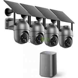 SEHMUA Security Cameras Outdoor Wireless, 4 Cam-Kit, No Subscription, 4MP Home Security Camera System