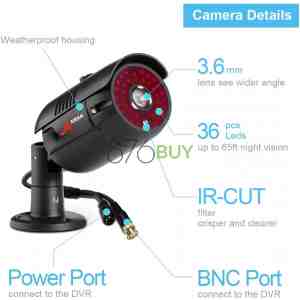 ANRAN 4 Channel 1080P Home Security Camera System 4ch CCTV DVR Recorder with 1TB Hard Drive