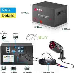 ANRAN 4 Channel 1080P Home Security Camera System 4ch CCTV DVR Recorder with 1TB Hard Drive
