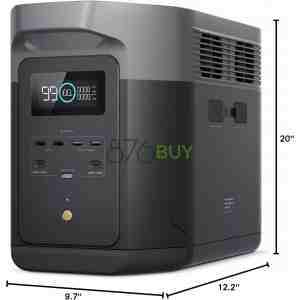 2400W Solar Power Station 2048Wh Capacity with 1 Hour Fast Charge for Home Backup and Outdoor Use