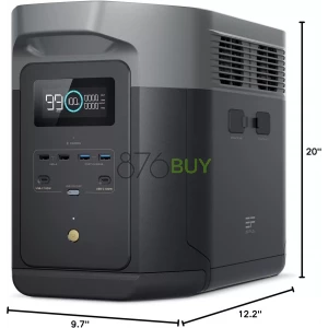 2400W Solar Power Station 2048Wh Capacity with 1 Hour Fast Charge for Home Backup and Outdoor Use