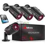 ANRAN 4 Channel 1080P Home Security Camera System 4ch CCTV DVR Recorder with 1TB Hard Drive