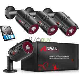 ANRAN 4 Channel 1080P Home Security Camera System 4ch CCTV DVR Recorder with 1TB Hard Drive