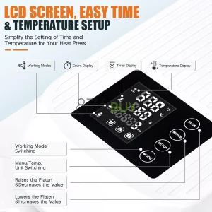 Specraft Auto Heat Press, 15x15 Digital Sublimation Machine with Adjustable Pressure for T-Shirts