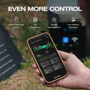 2400W Solar Power Station 2048Wh Capacity with 1 Hour Fast Charge for Home Backup and Outdoor Use