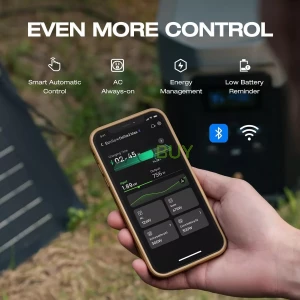 2400W Solar Power Station 2048Wh Capacity with 1 Hour Fast Charge for Home Backup and Outdoor Use