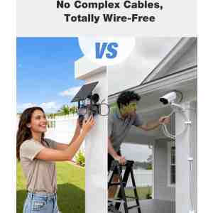 SEHMUA Security Cameras Outdoor Wireless, 4 Cam-Kit, No Subscription, 4MP Home Security Camera System