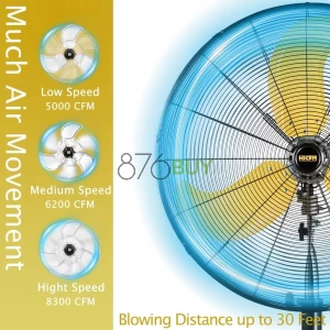 HiCFM Yellow Pedestal Fan (30