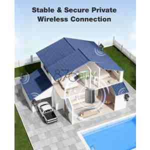 SEHMUA Security Cameras Outdoor Wireless, 4 Cam-Kit, No Subscription, 4MP Home Security Camera System