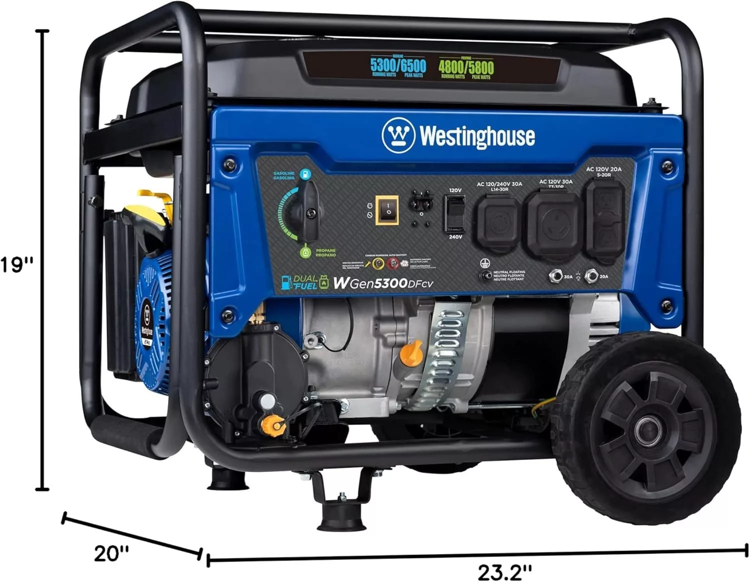 Westinghouse 6500 Watt Dual Fuel Home Backup Portable Generator - Image 3