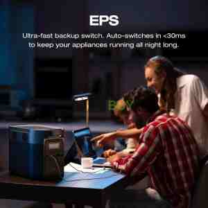 2400W Solar Power Station 2048Wh Capacity with 1 Hour Fast Charge for Home Backup and Outdoor Use