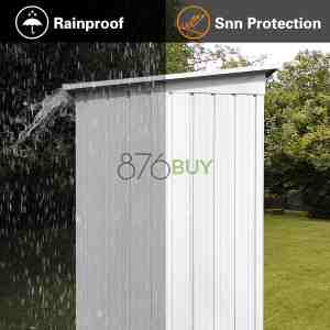 SUN & SUMMER 6' x 4' Outdoor Storage Shed with Exhaust Air, Sloping Roof and Lockable Door