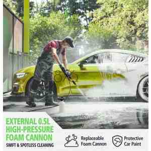 FLAWNT Electric Pressure Washer, 26 FT Hose Pressure Cleaner 2030 PSI with 4 Nozzles