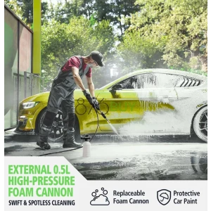 FLAWNT Electric Pressure Washer, 26 FT Hose Pressure Cleaner 2030 PSI with 4 Nozzles