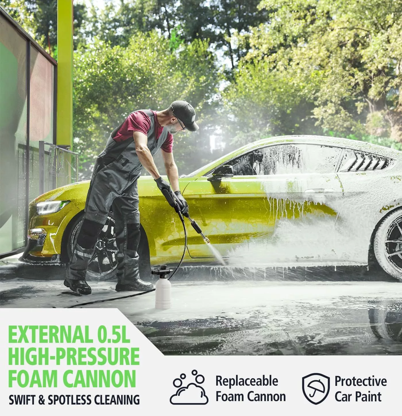 FLAWNT Electric Pressure Washer, 26 FT Hose Pressure Cleaner 2030 PSI with 4 Nozzles - Image 3