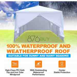 SereneLife Pop Up Canopy Tent 10x30 - Portable Commercial Instant Shelter Foldable/Collapsible Sun Shade Canopy Pop Up Tent w/ 4 Walls