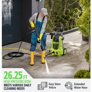 FLAWNT Electric Pressure Washer, 26 FT Hose Pressure Cleaner 2030 PSI with 4 Nozzles
