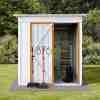 SUN & SUMMER 6' x 4' Outdoor Storage Shed with Exhaust Air, Sloping Roof and Lockable Door