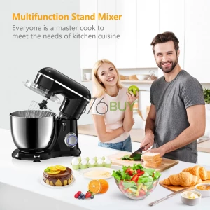 Ailessom New Stand Mixer,6.5-QT 10-Speed Tilt-Head Food Mixer (Onyx Black)