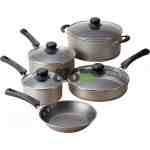 Tramontina 9-Piece Non-Stick Cookware Set, Champagne