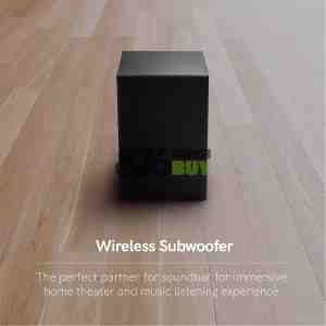 Atune TV Bluetooth 5.0 Soundbar with Wireless Subwoofer - 16In