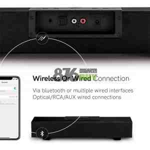 Atune TV Bluetooth 5.0 Soundbar with Wireless Subwoofer - 16In