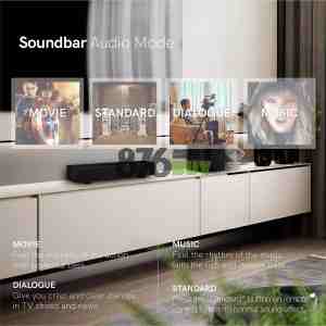 Atune TV Bluetooth 5.0 Soundbar with Wireless Subwoofer - 16In